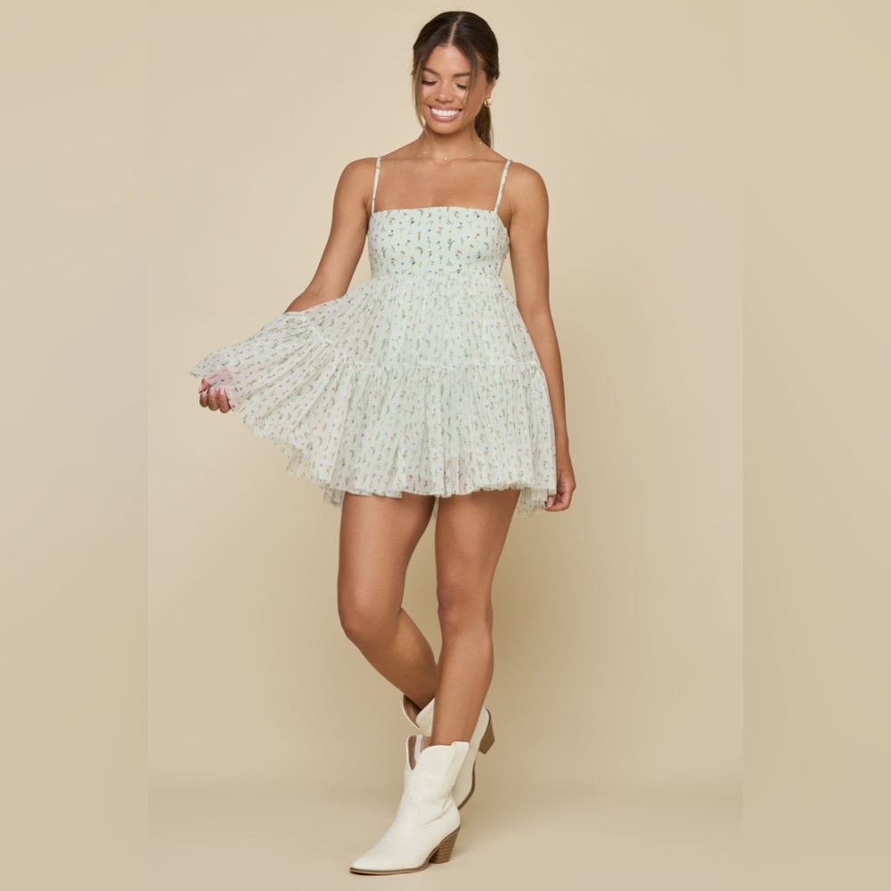 POPFLEX Meadow Pirouette Babydoll Skort Dress